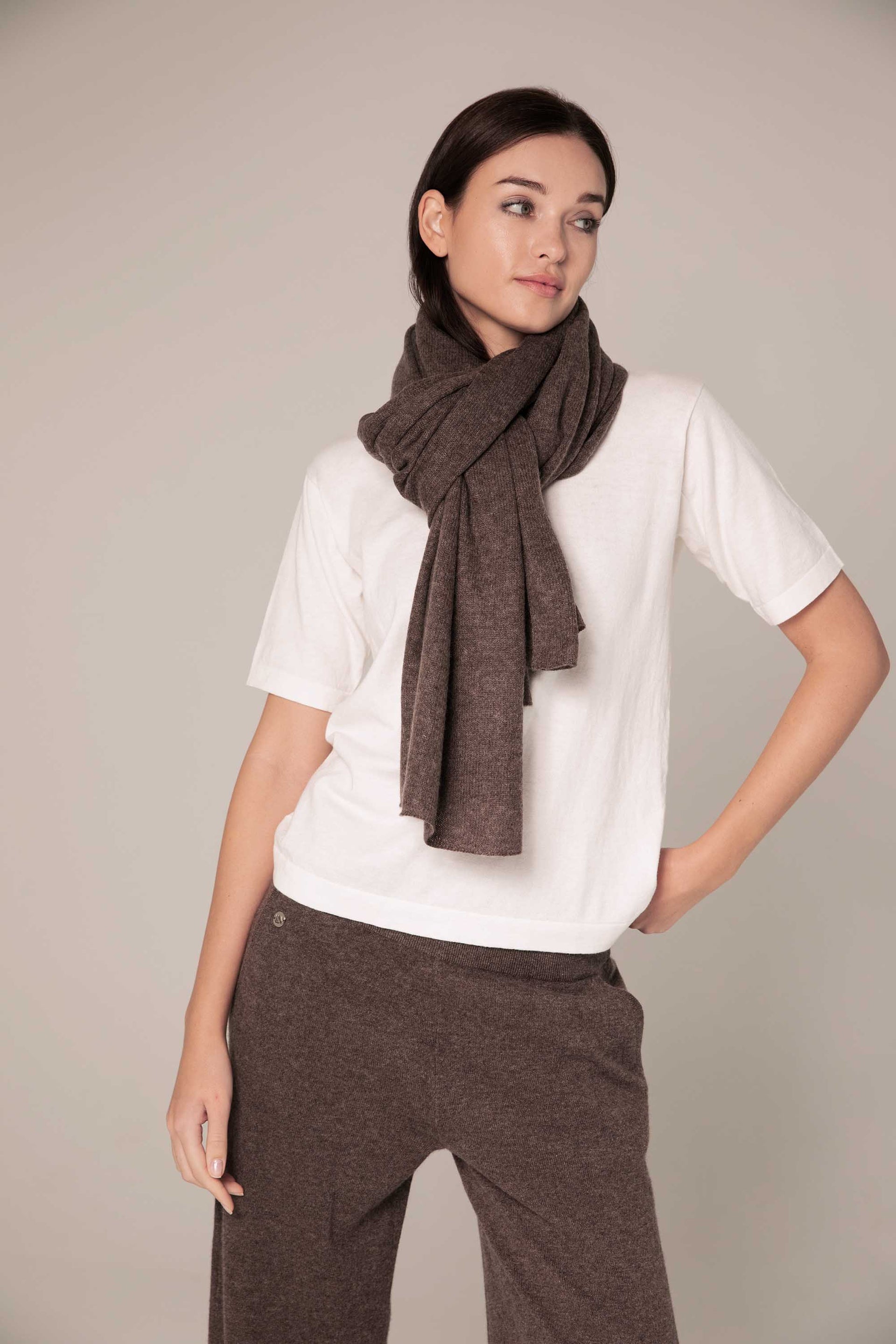 The Cashmere Travel Wrap in Acorn