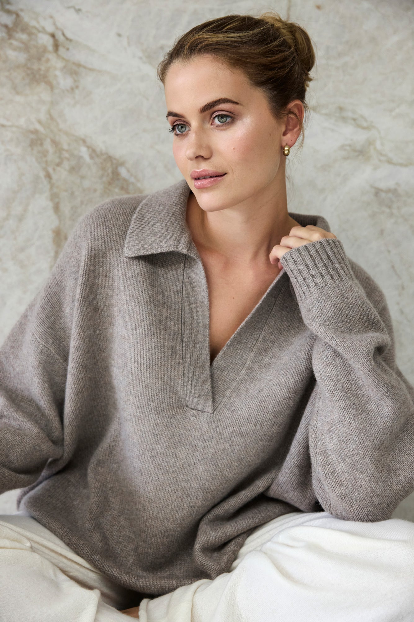The Cashmere Collar Sweater in Taos