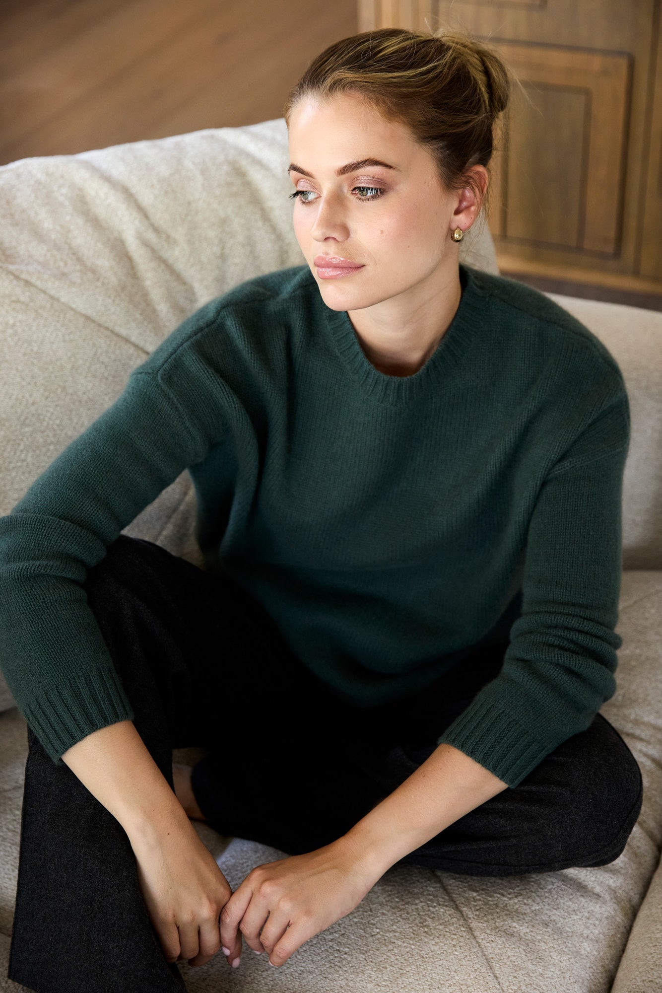 The Cashmere Chunky Crew in Mountains