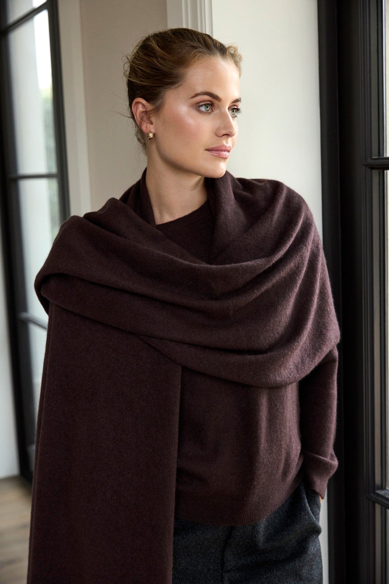The Cashmere Travel Wrap in Tree Bark