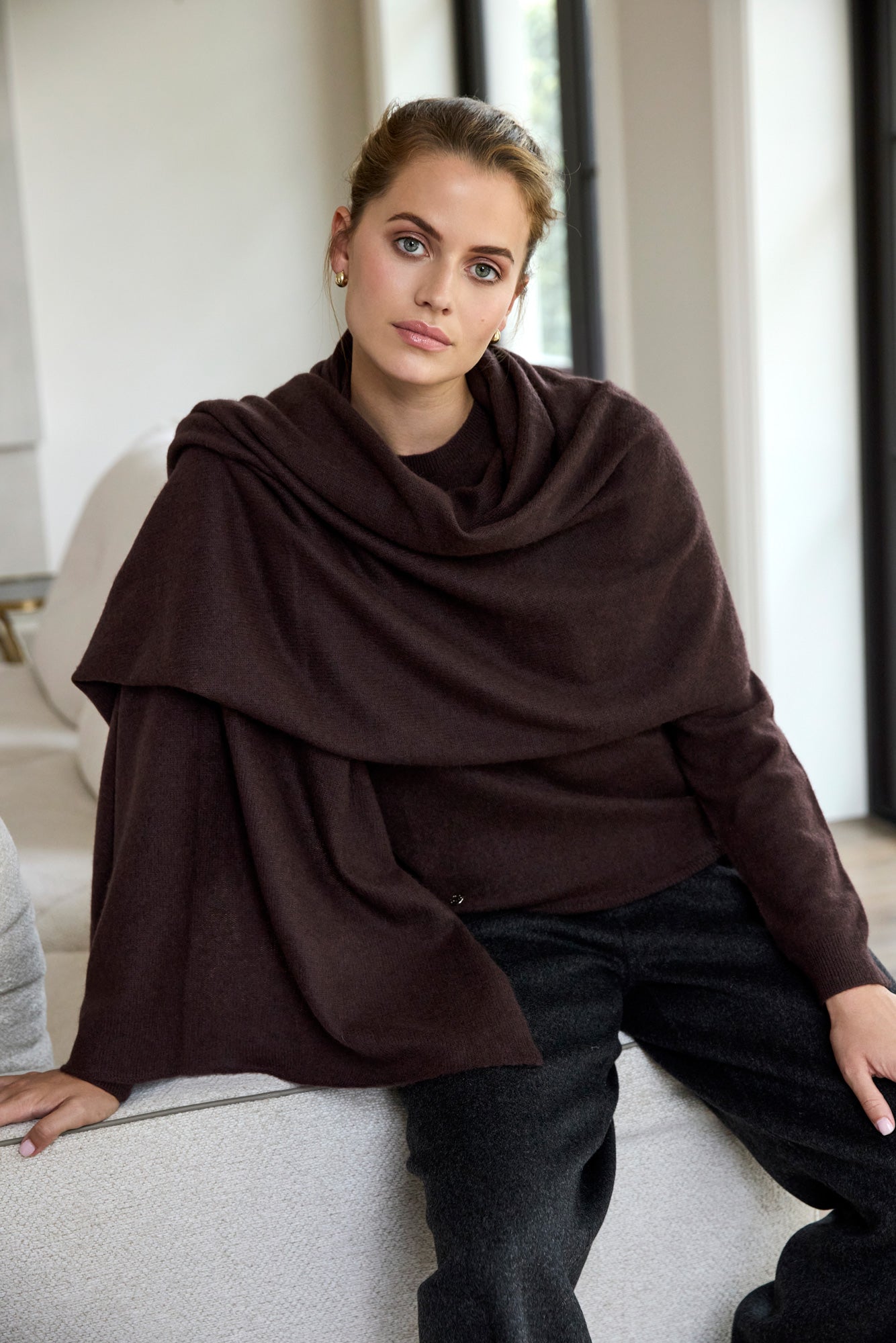 The Cashmere Travel Wrap in Tree Bark