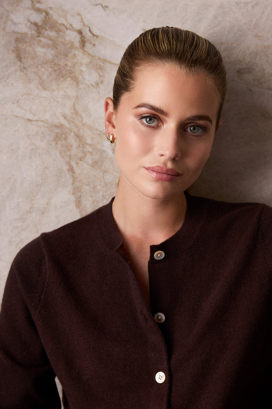 The Everyday Cashmere Cardigan in Tree Bark