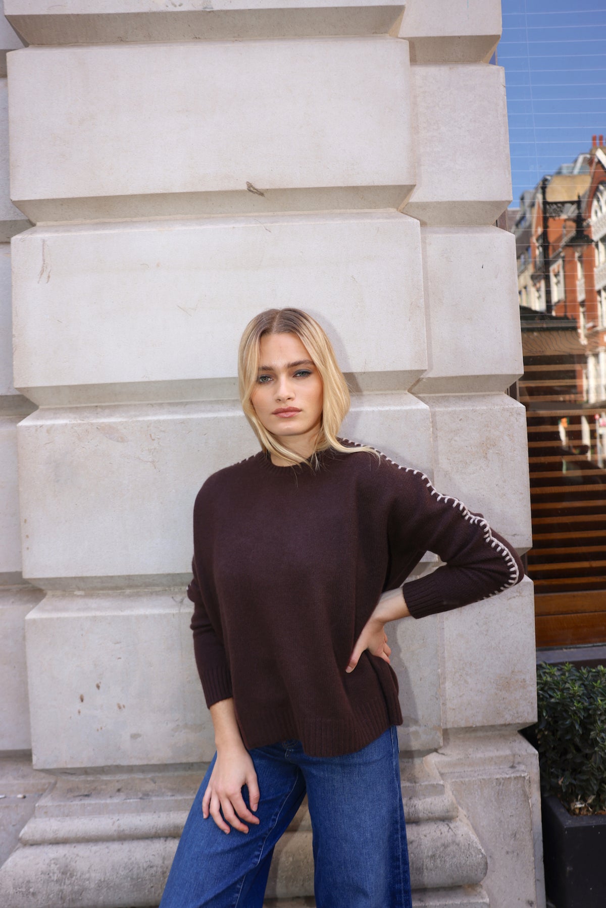 The Stitch Cashmere Sweater in Pluto