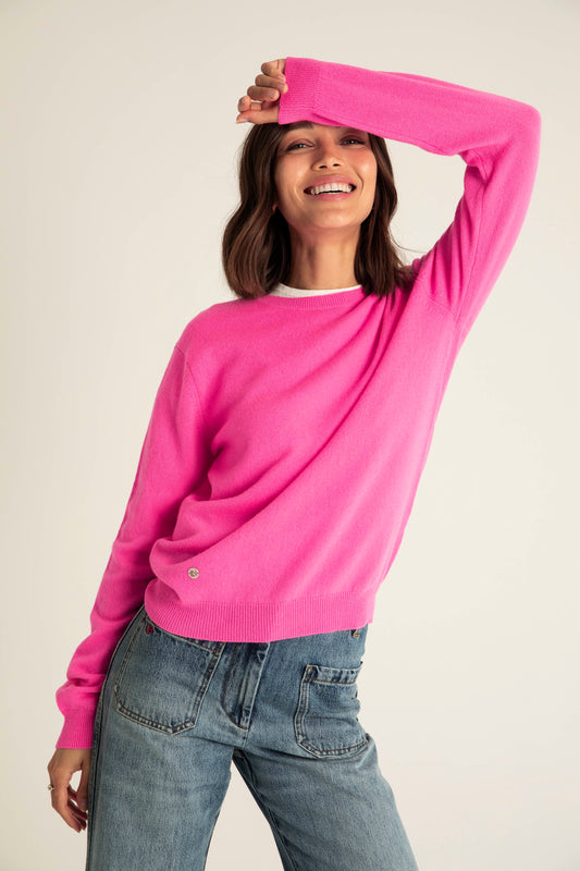 The Everyday Cashmere Sweater in Neon Pink