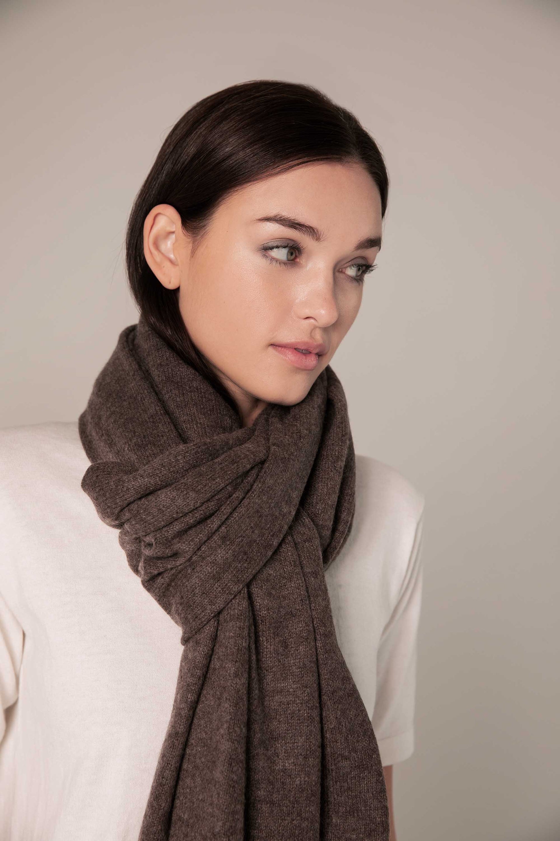 The Cashmere Travel Wrap in Acorn