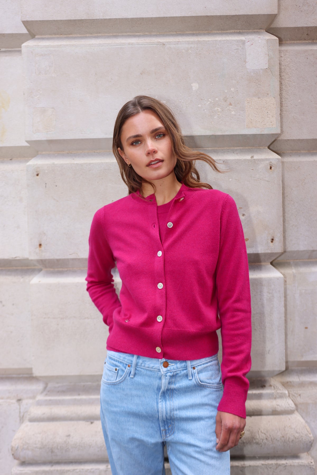 The Everyday Cashmere Cardigan in Boysenberry