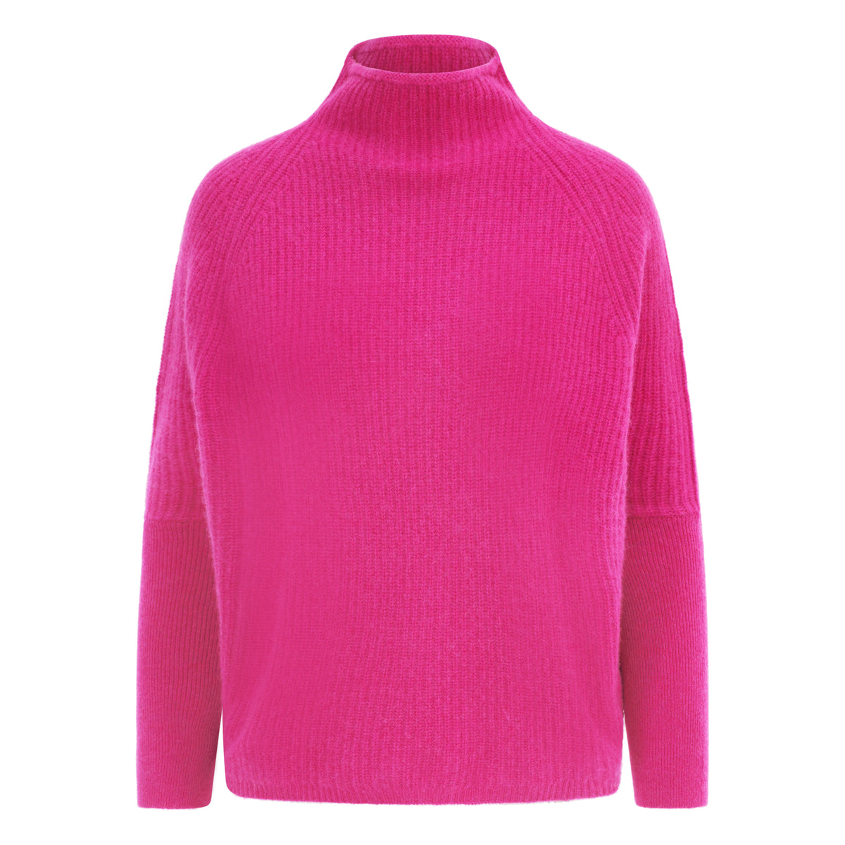 The Cashmere Slouchy Rib Turtleneck in Boysenberry
