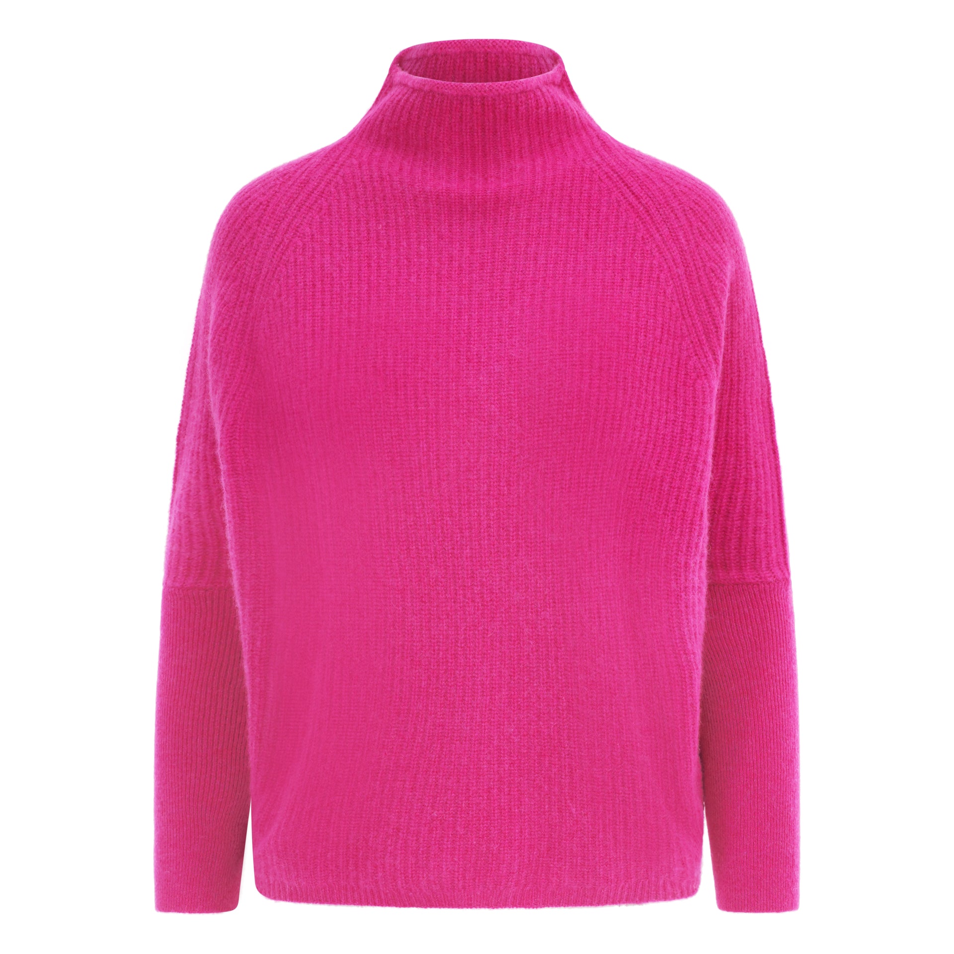 The Cashmere Slouchy Rib Turtleneck in Boysenberry