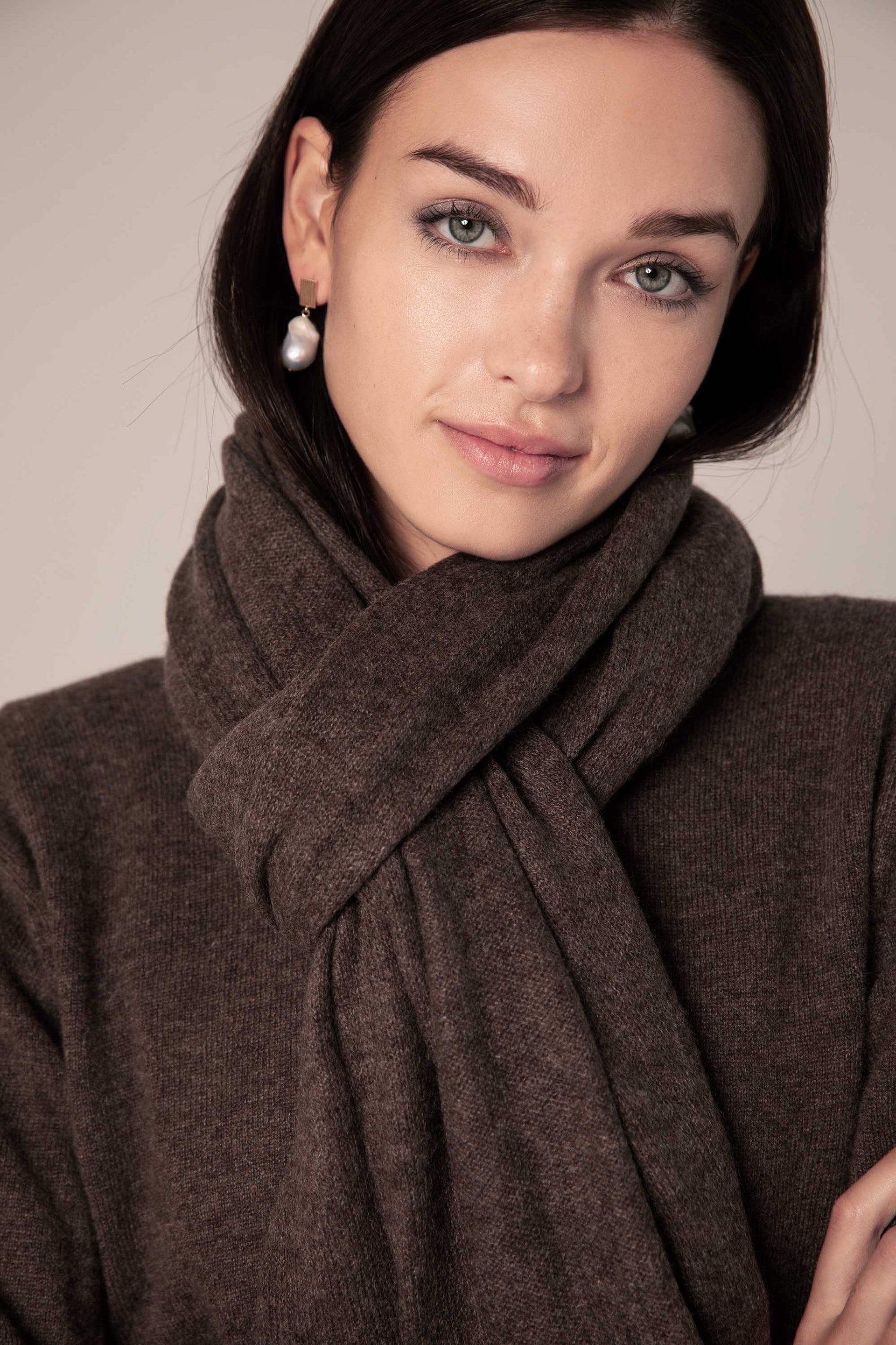 The Cashmere Travel Wrap in Acorn