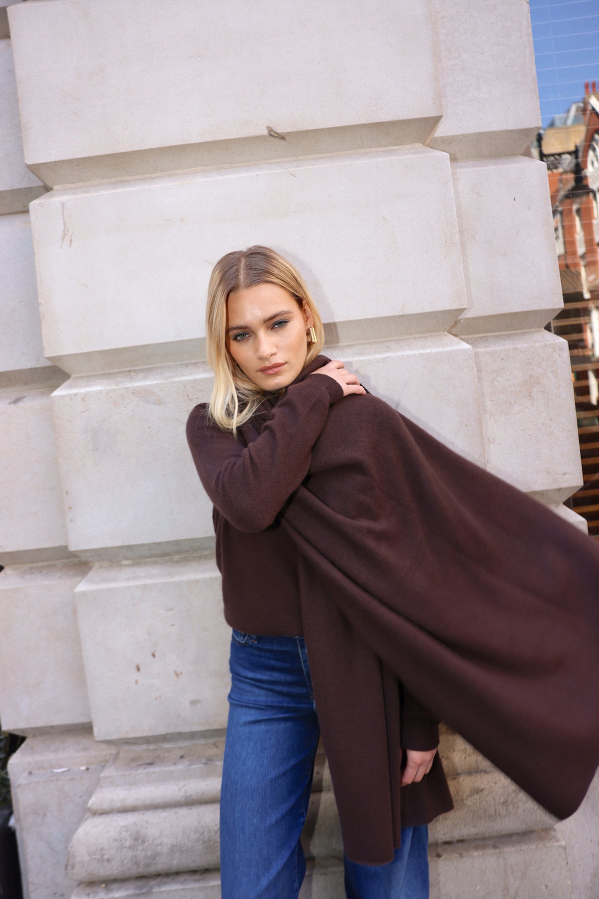 The Cashmere Travel Wrap in Pluto