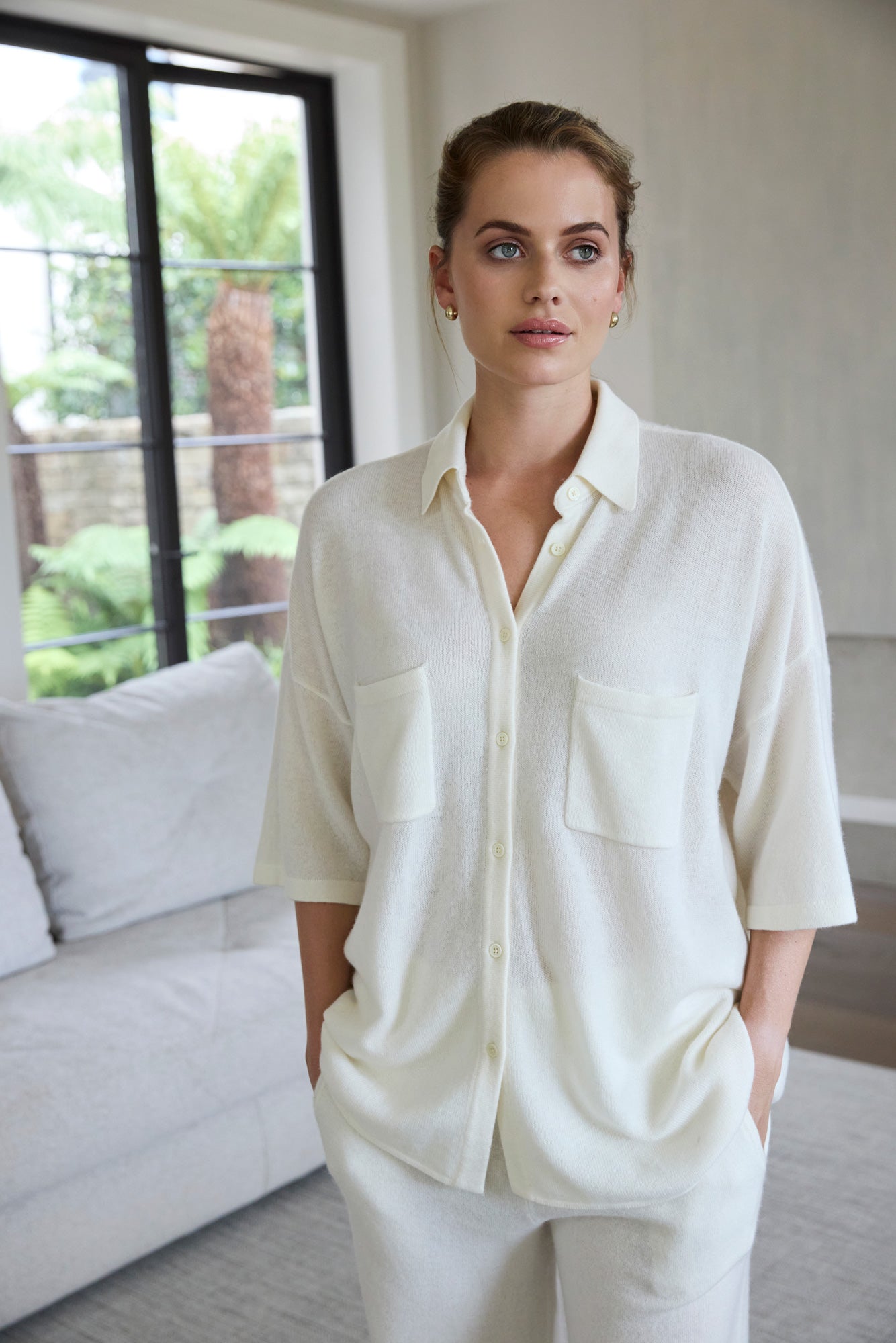 The Cashmere Shirt in Snow Peak