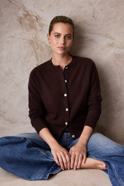 The Everyday Cashmere Cardigan in Tree Bark