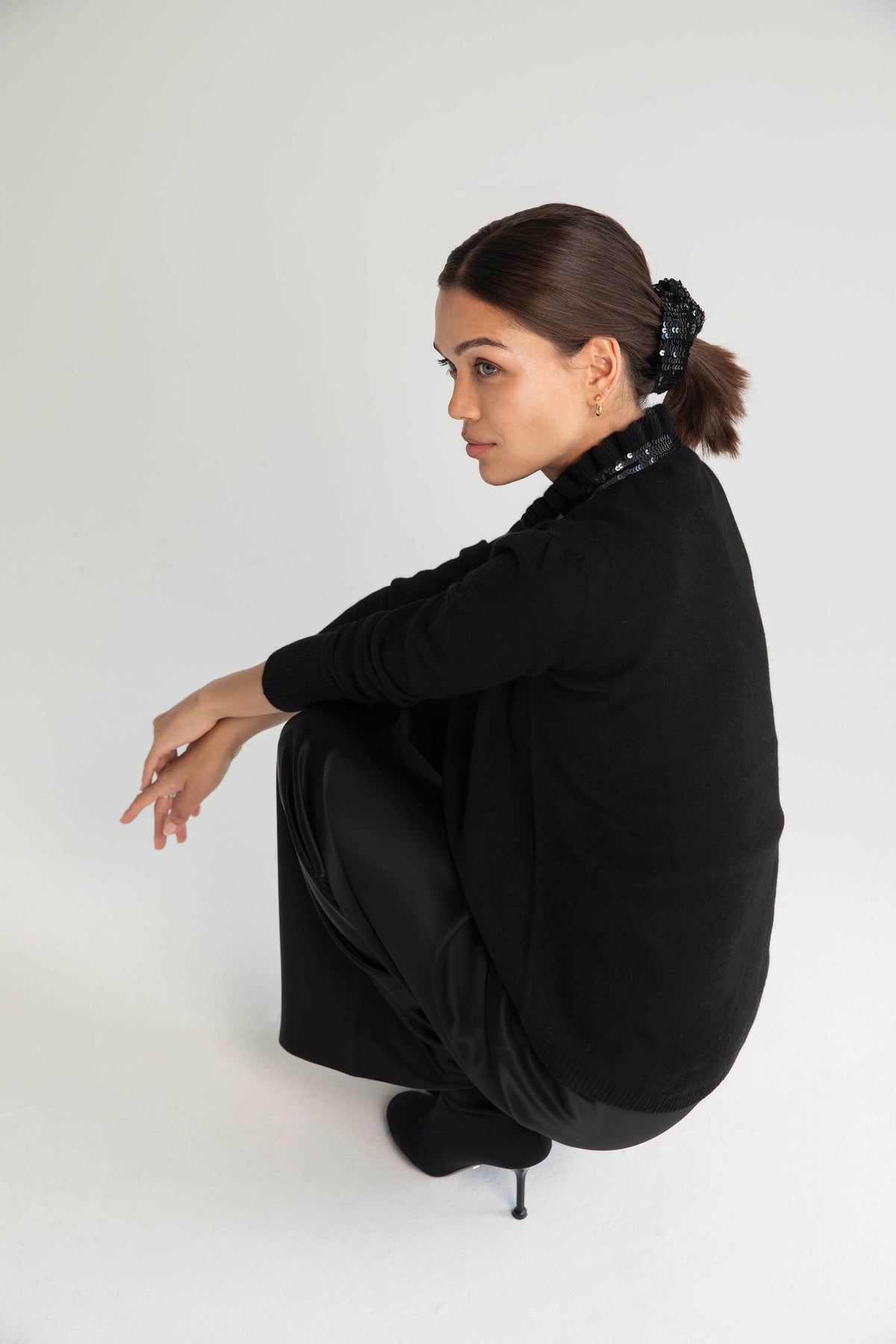 The Sequin Cashmere Scrunchie