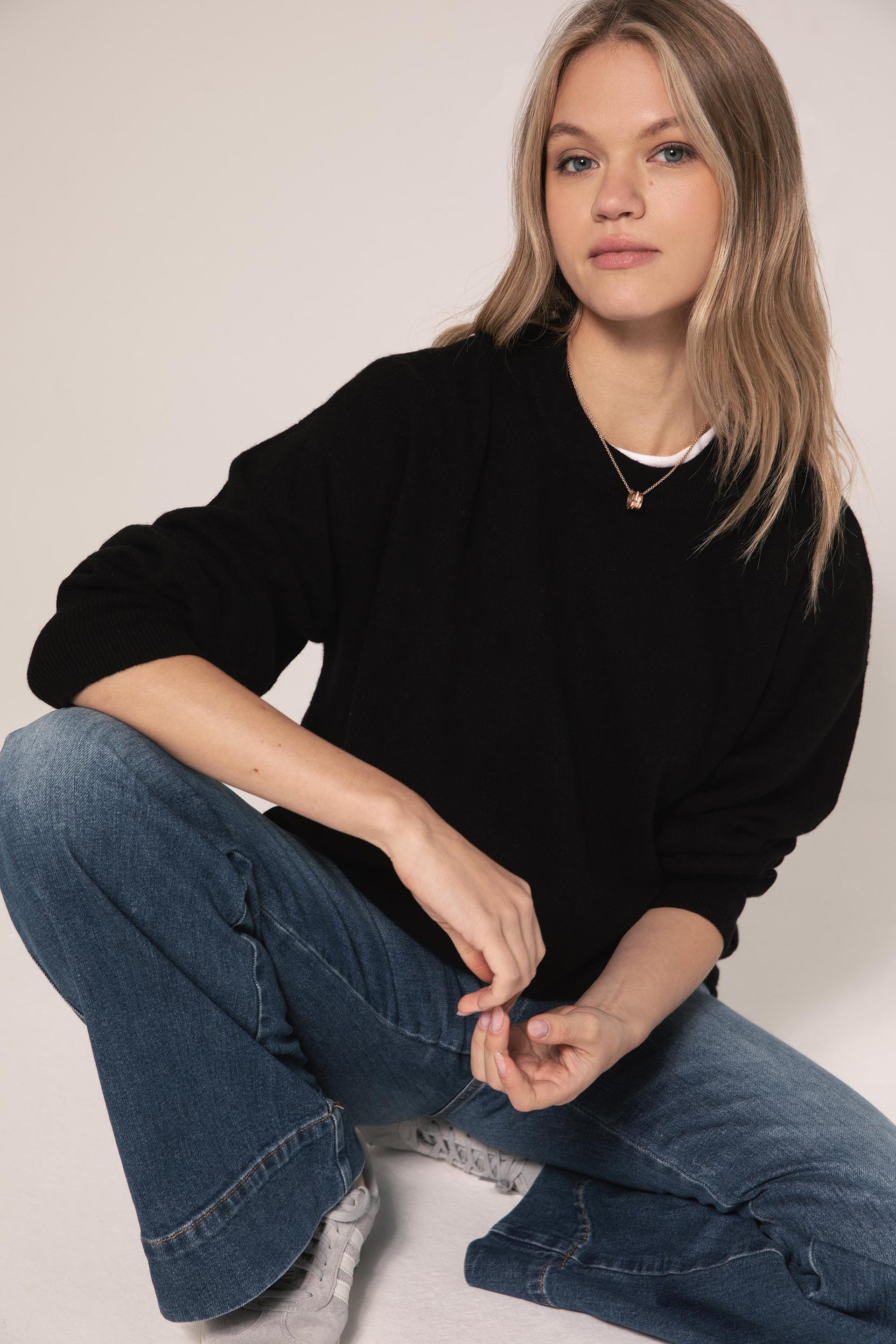 The Oversized Roundneck in Black