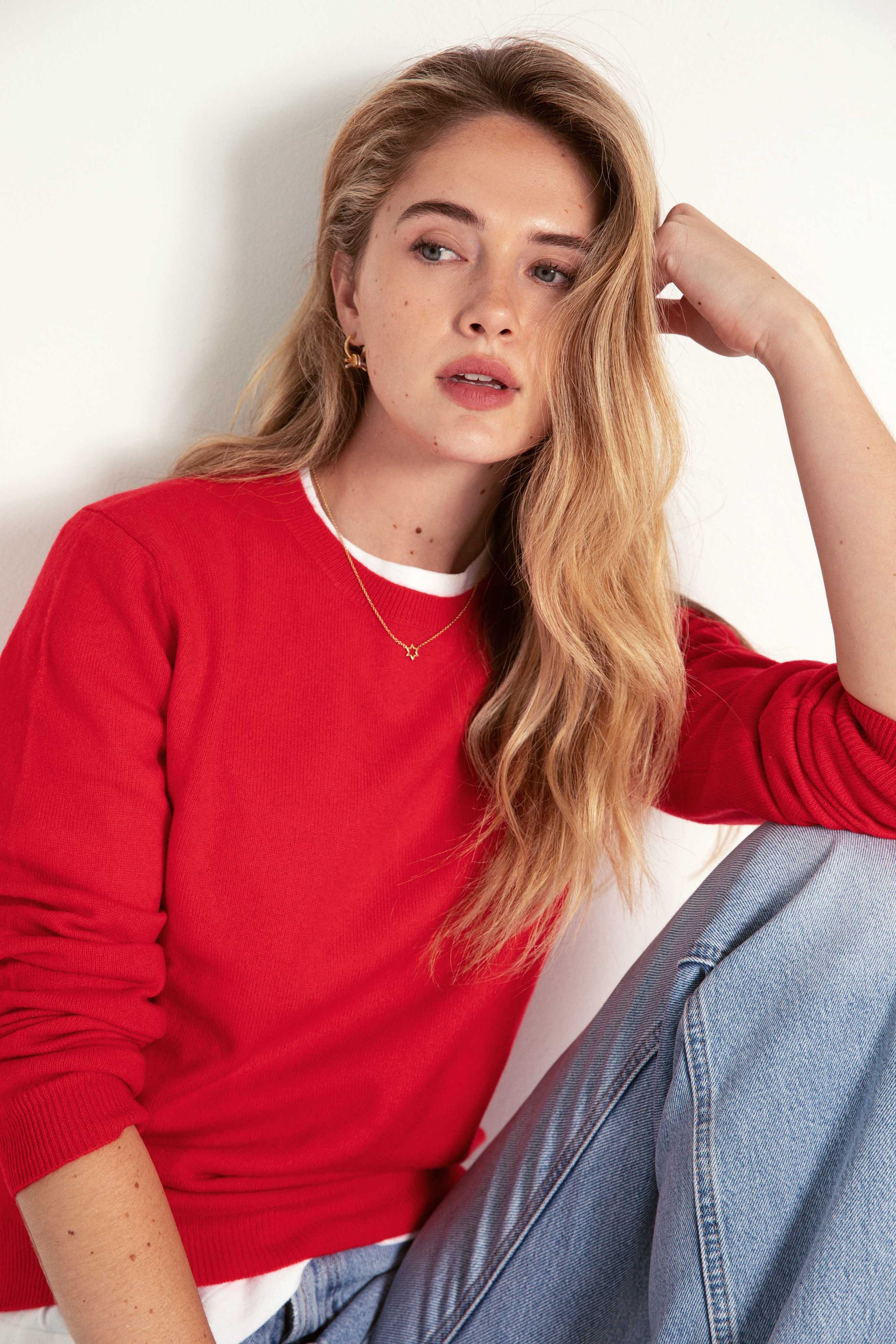 The Everyday Cashmere Sweater in Crimson