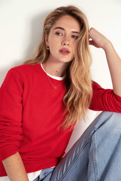 The Everyday Cashmere Sweater in Crimson
