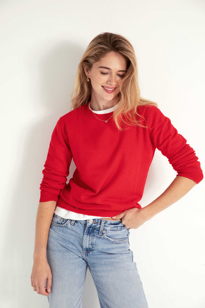 The Everyday Cashmere Sweater in Crimson
