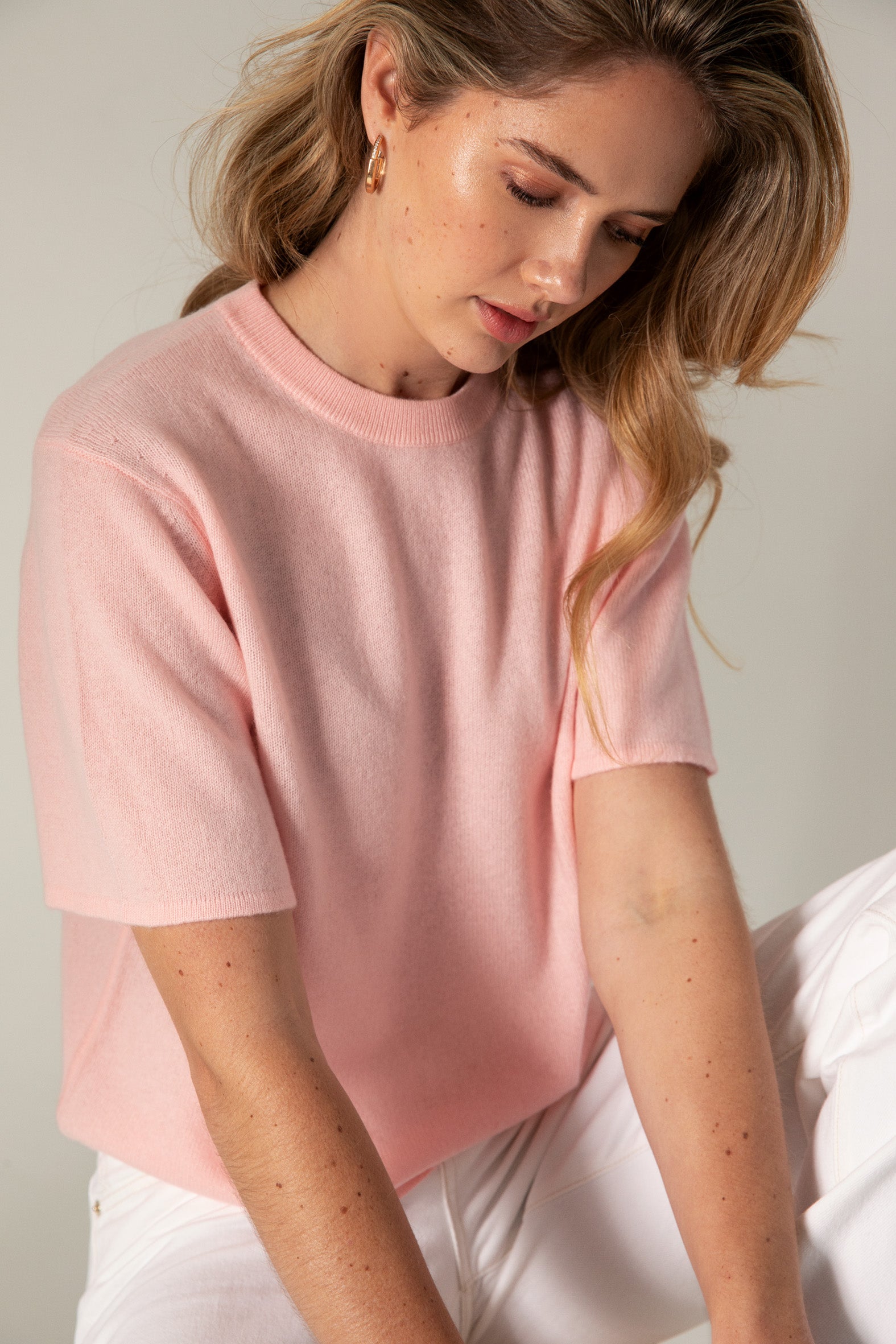 The Cashmere Top in Rose