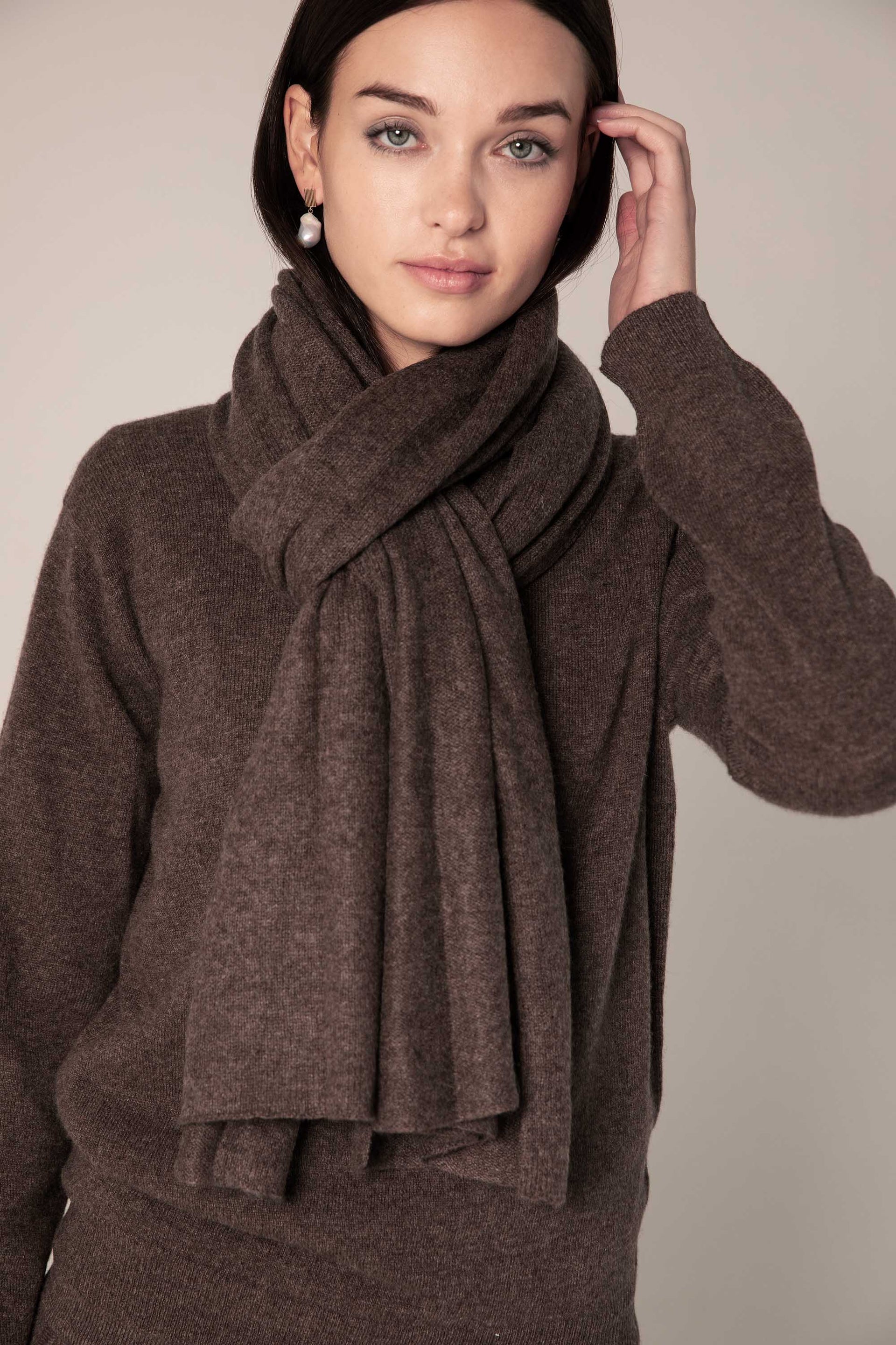 The Cashmere Travel Wrap in Acorn