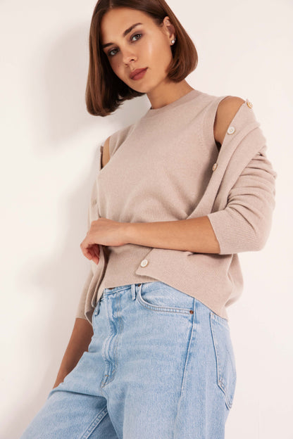 The Everyday Cashmere Cardigan in Latte