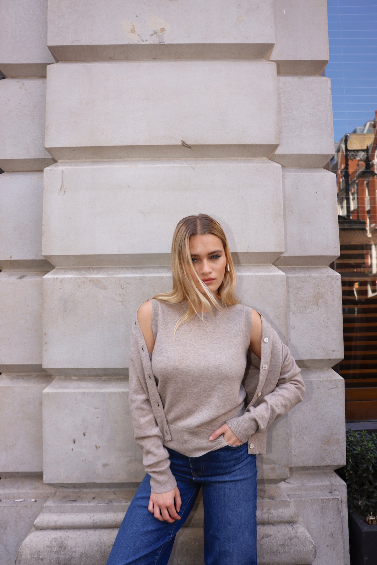 The Crew Top in Warm Taupe