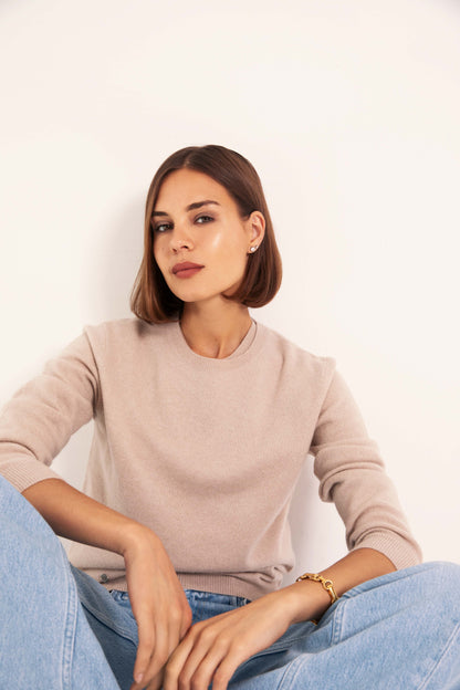 The Everyday Cashmere Sweater in Latte