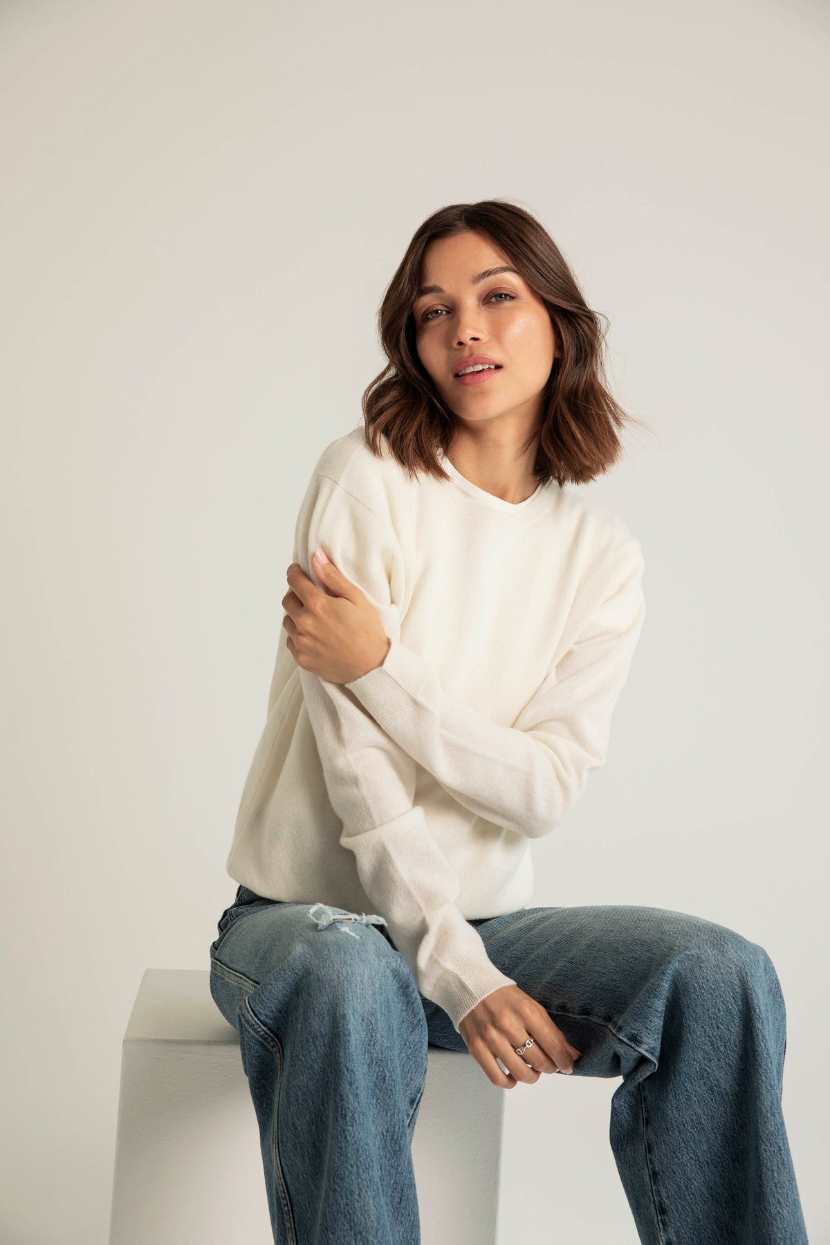 The Everyday Cashmere Sweater in Snow Peak