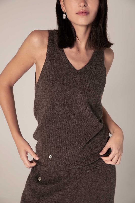 The Cashmere Tank in Acorn