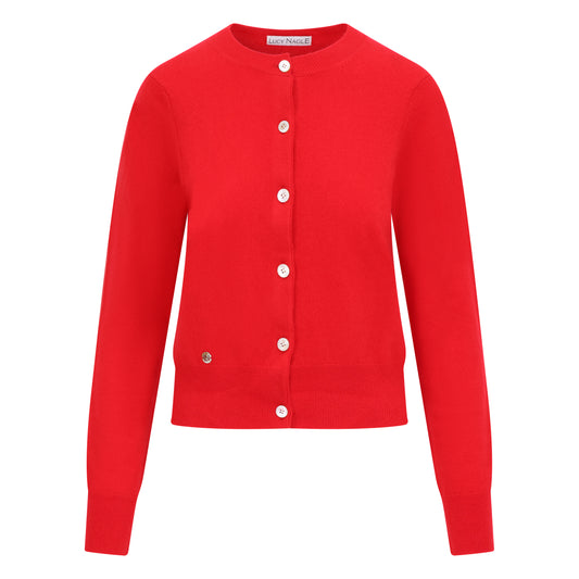 The Everyday Cashmere Cardigan in Crimson