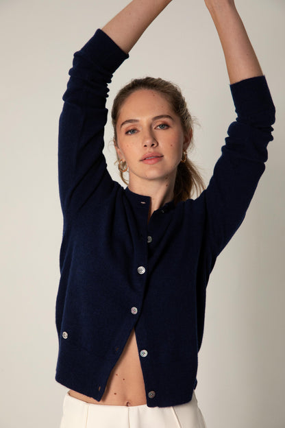 The Everyday Cashmere Cardigan in Midnight Slate