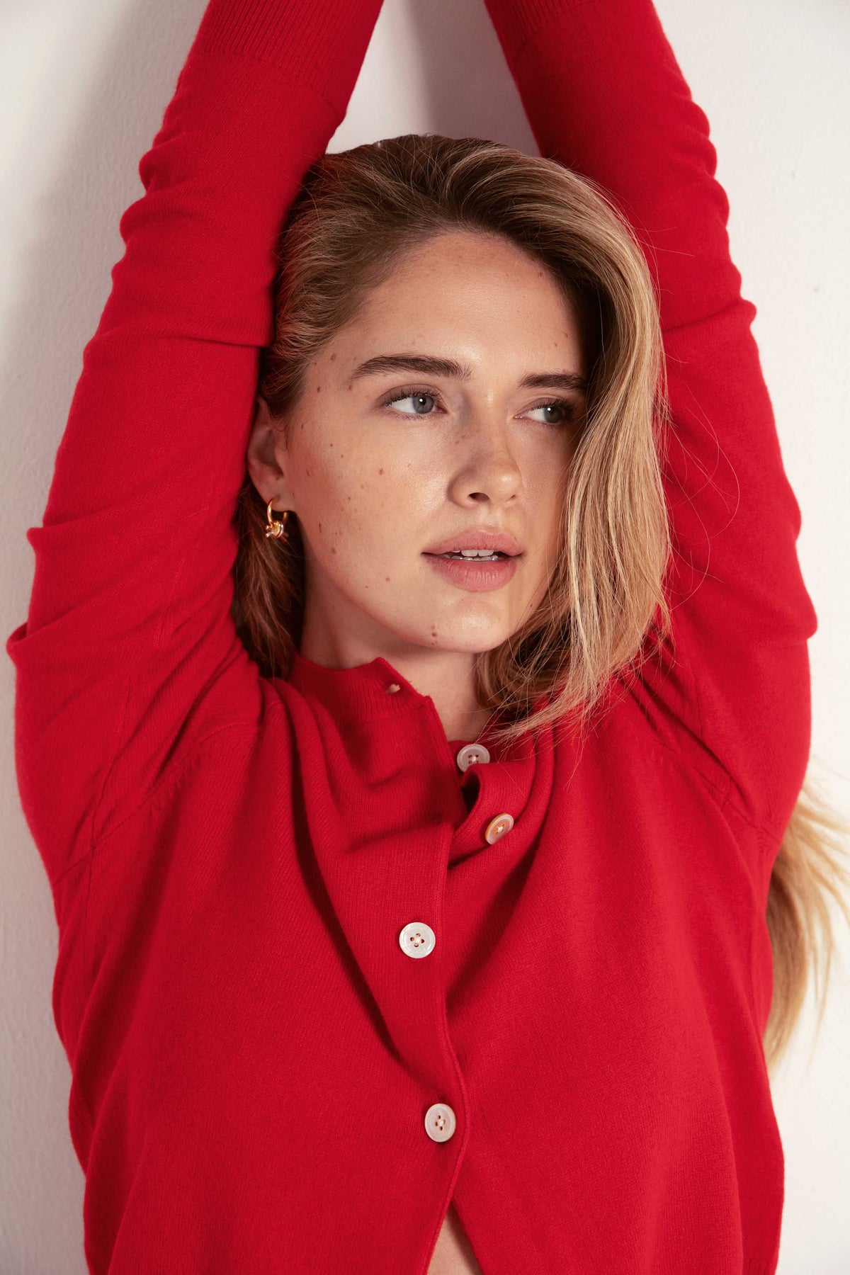 The Everyday Cashmere Cardigan in Crimson
