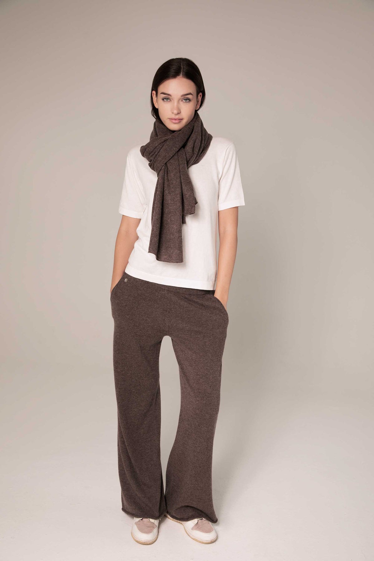 The Cashmere Travel Wrap in Acorn