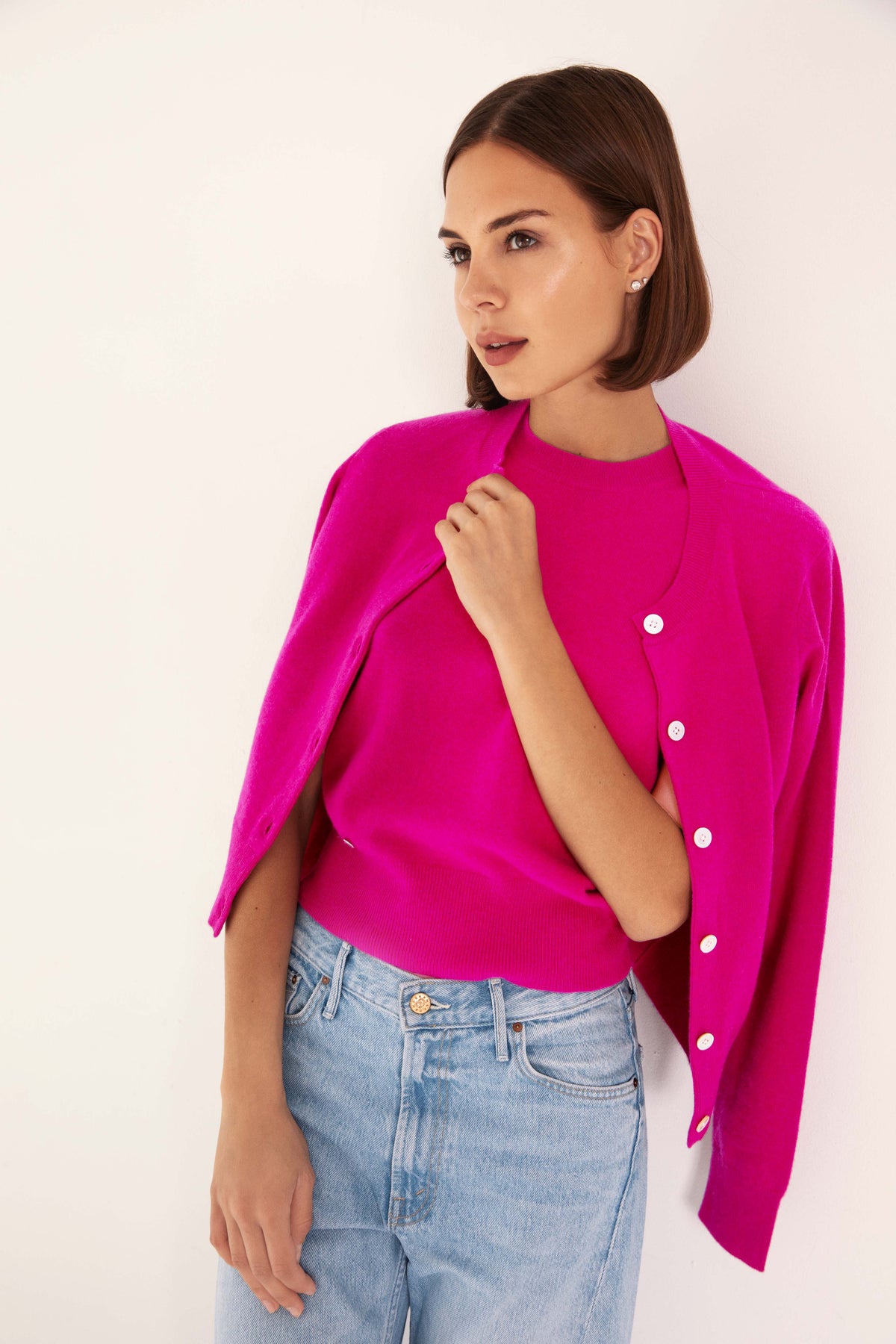 The Everyday Cashmere Cardigan in Boysenberry