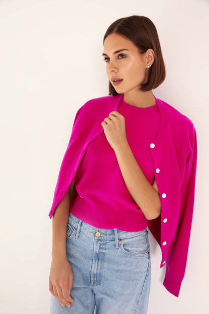 The Everyday Cashmere Cardigan in Boysenberry