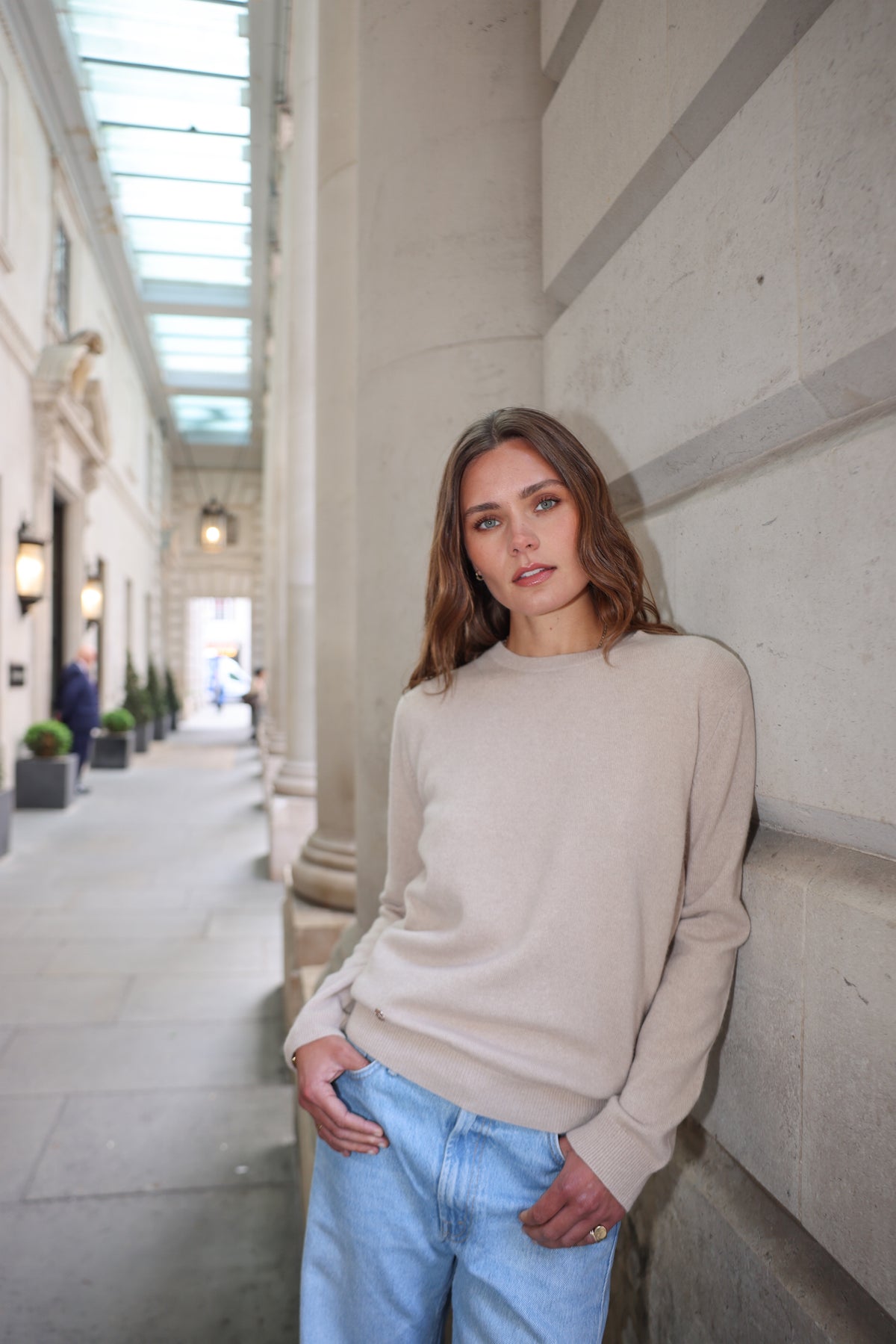 The Everyday Cashmere Sweater in Latte