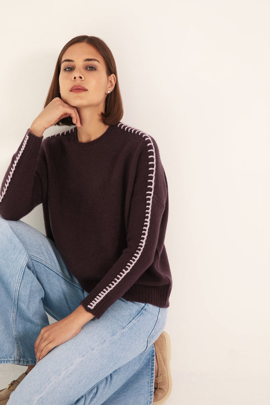 The Stitch Cashmere Sweater in Pluto