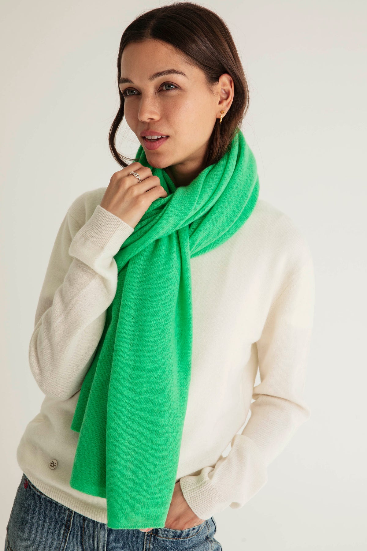 The Cashmere Travel Wrap in Irish Green