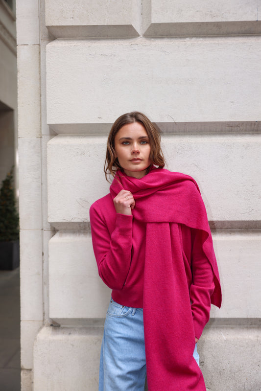 The Cashmere Travel Wrap in Boysenberry