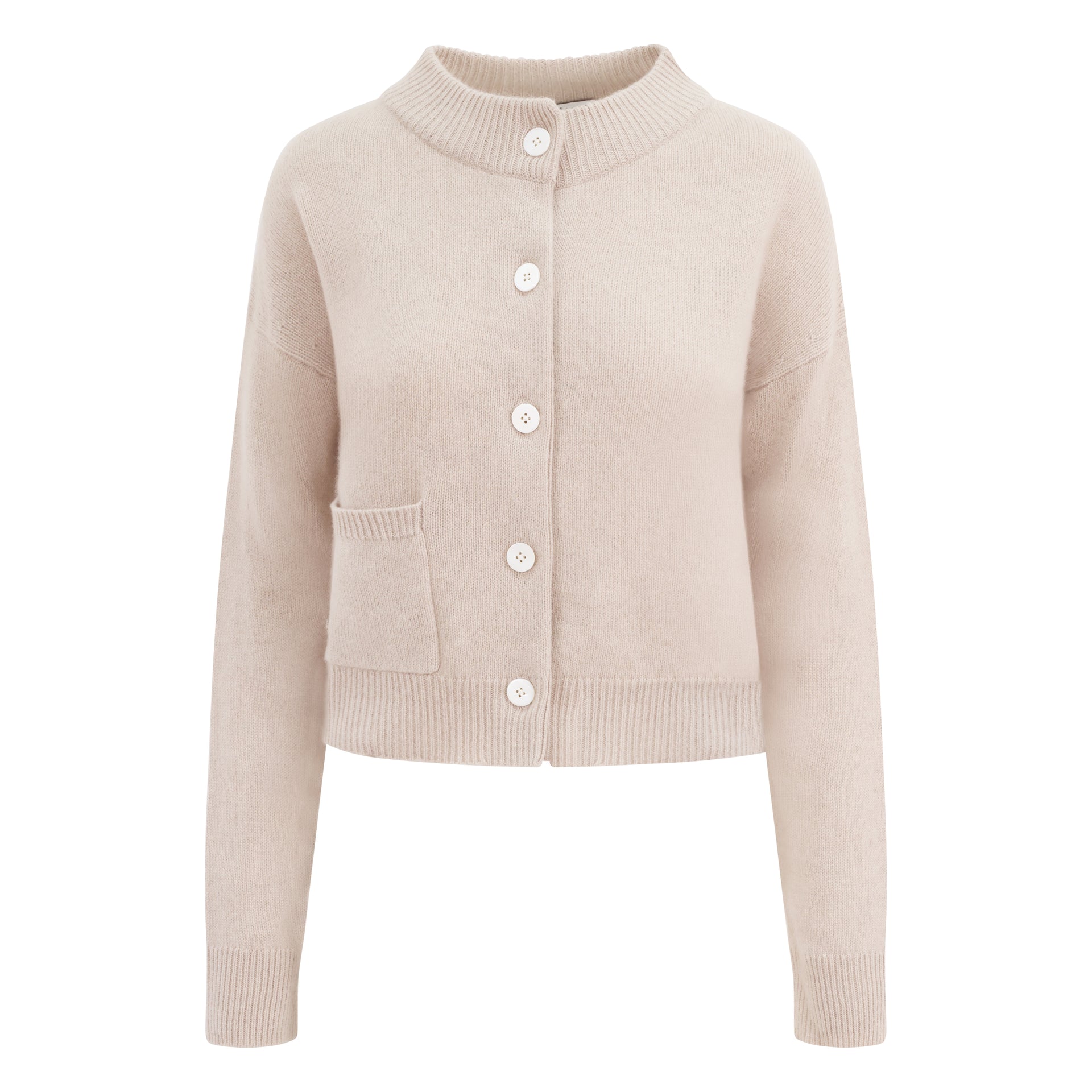 The Cashmere Pocket Cardigan in Latte