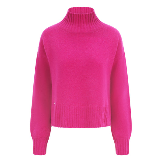 The Cashmere Easy Rollneck in Boysenberry