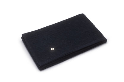 Cashmere Cable Baby Blanket in Navy
