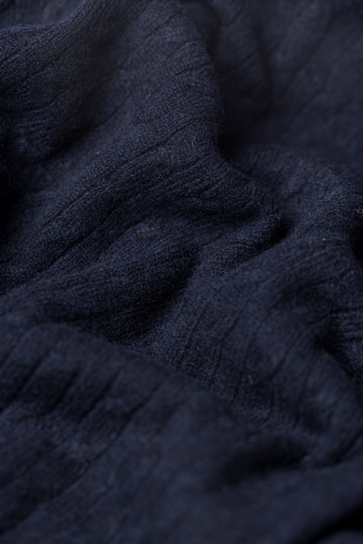 Cashmere Cable Baby Blanket in Navy
