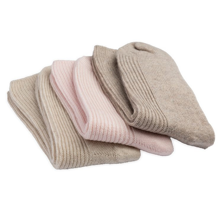 The Cashmere Bed Socks in Affogato
