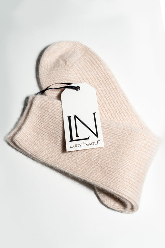 The Cashmere Bed Socks in Sandstone